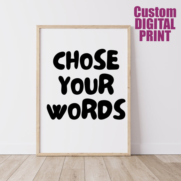 Custom Song Lyrics Art Print Digital Art Download Pink Orange Wall Art Cute Trendy Art Custom Digital Print City Wall Poster 1 Print