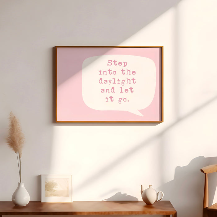 Positive Print Retro Aesthetic Minimalist College Dorm Room Wall Art Trendy Pink Funny Prints Coquette Pink Digital Art 1 Horizontal Print