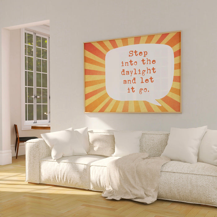 Sunrise Positive Affirmation Sun Print Retro Aesthetic Minimalist College Dorm Room Wall Art Trendy Prints Digital Art 1 Horizontal Print