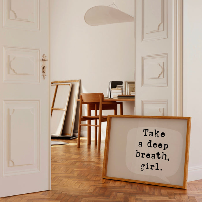 Positive Print Retro Aesthetic Minimalist Funny College Dorm Room Wall Art Trendy Neutral Apartment  Prints Digital Art 1 Horizontal Print