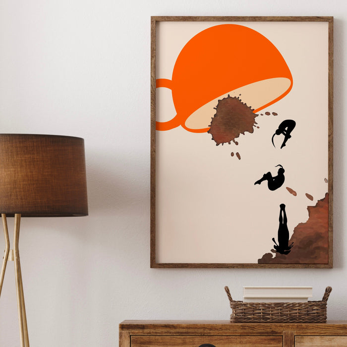 Coffee Print, Drink Poster, Modern Kitchen Decor, Retro Pop Art, Kitchen Art, Exhibition Poster, Illustration, Coffee Lover Print Digital