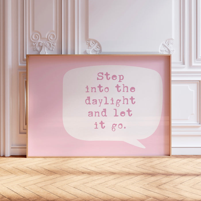 College Dorm Room Wall Art Trendy Pink Funny Positive Print Retro Aesthetic Minimalist Prints Coquette Pink Digital Art 1 Horizontal Print