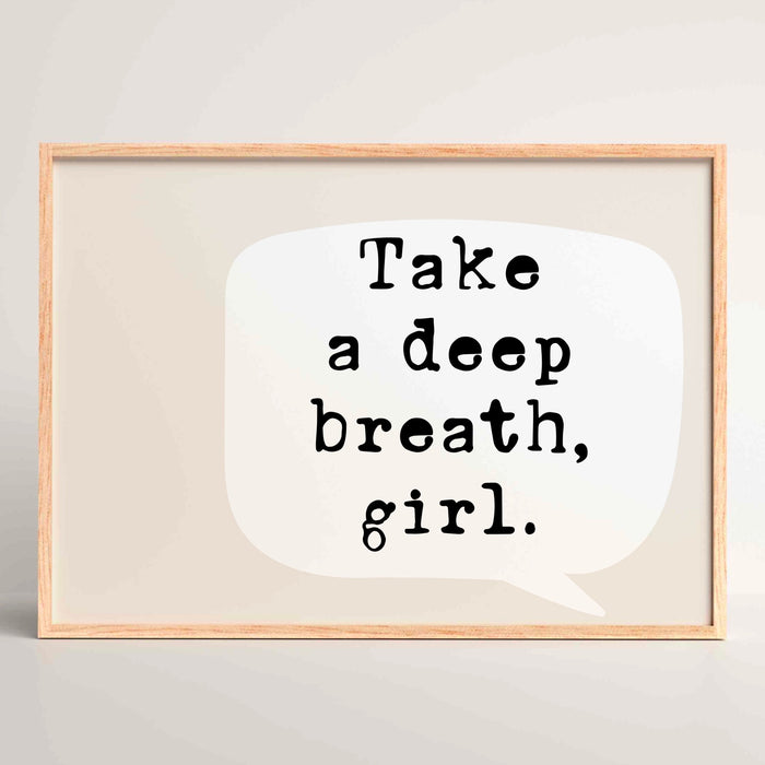 Positive Print Retro Aesthetic Minimalist Funny College Dorm Room Wall Art Trendy Neutral Apartment  Prints Digital Art 1 Horizontal Print