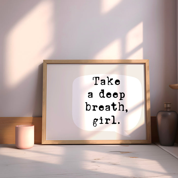 Positive Print Retro Aesthetic Minimalist Funny College Dorm Room Wall Art Trendy Neutral Apartment  Prints Digital Art 1 Horizontal Print