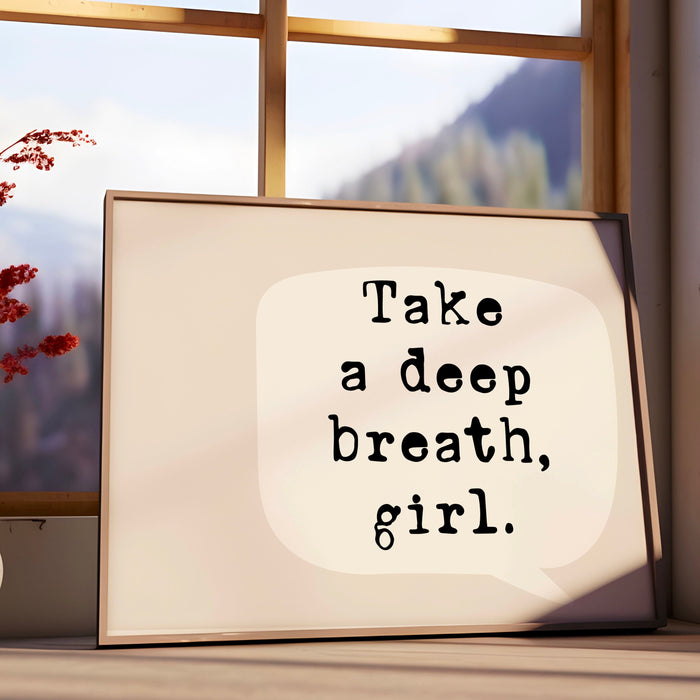 Positive Print Retro Aesthetic Minimalist Funny College Dorm Room Wall Art Trendy Neutral Apartment  Prints Digital Art 1 Horizontal Print