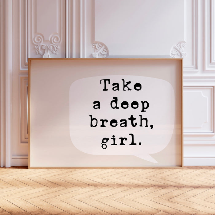 Positive Print Retro Aesthetic Minimalist Funny College Dorm Room Wall Art Trendy Neutral Apartment  Prints Digital Art 1 Horizontal Print