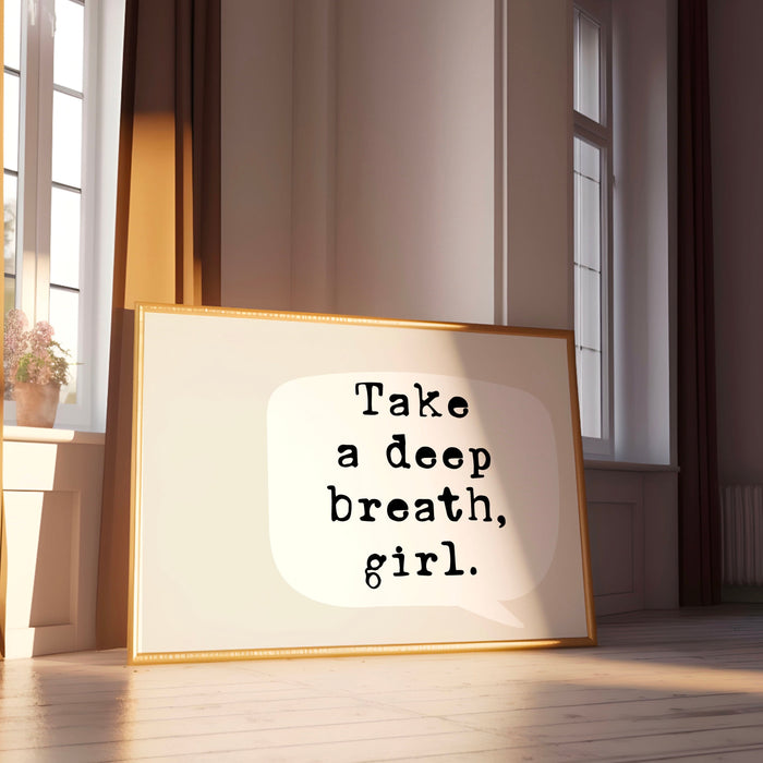 Positive Print Retro Aesthetic Minimalist Funny College Dorm Room Wall Art Trendy Neutral Apartment  Prints Digital Art 1 Horizontal Print