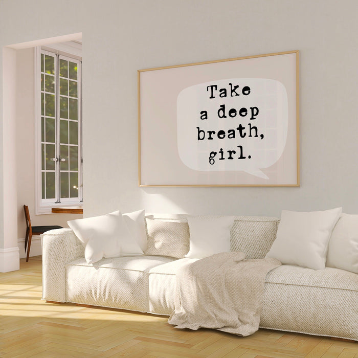 Positive Print Retro Aesthetic Minimalist Funny College Dorm Room Wall Art Trendy Neutral Apartment  Prints Digital Art 1 Horizontal Print