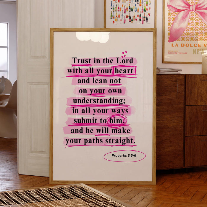 Trendy Modern Christian Art Proverbs God Wall Art Scripture Decor Pink Wallart Bible Verse Wall Art Spiritual Art Religious Digital Download