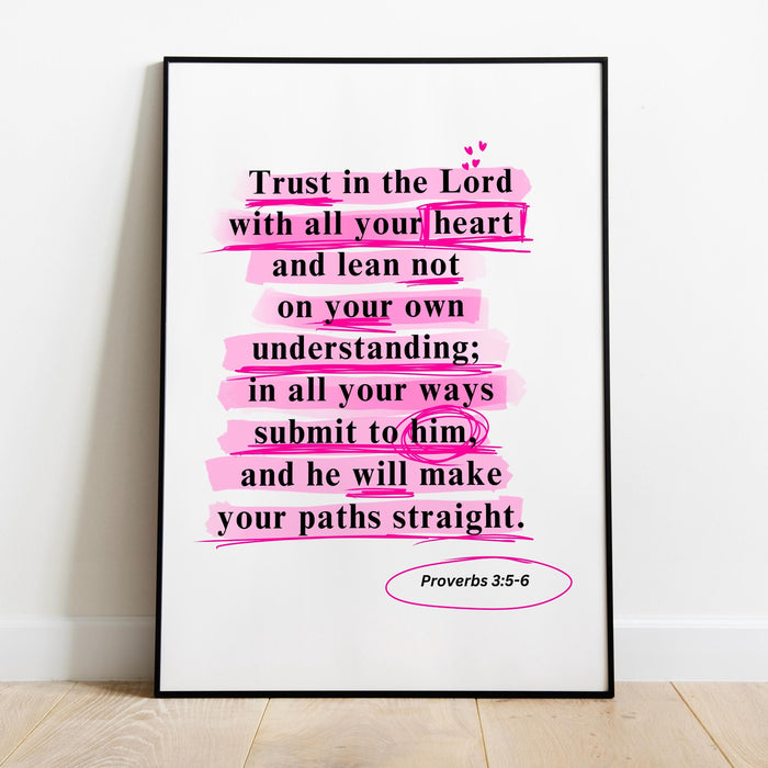 Trendy Modern Christian Art Proverbs God Wall Art Scripture Decor Pink Wallart Bible Verse Wall Art Spiritual Art Religious Digital Download