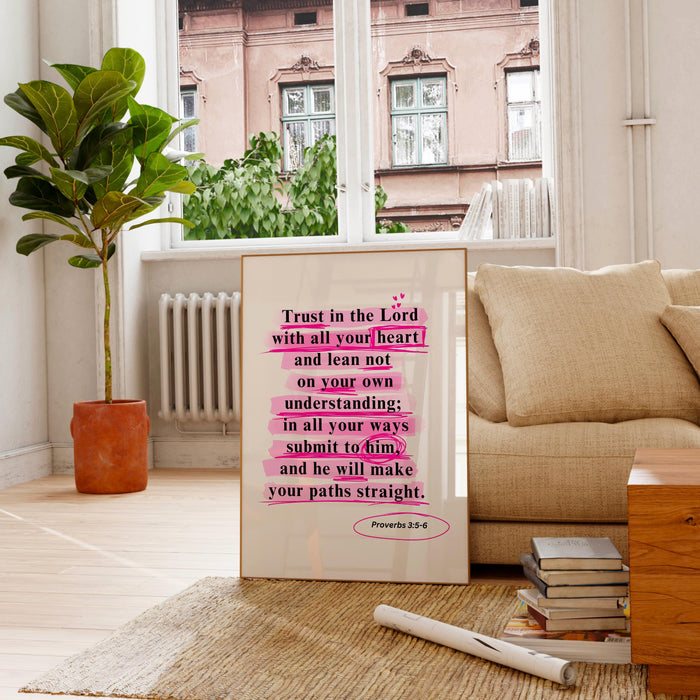 Trendy Modern Christian Art Proverbs God Wall Art Scripture Decor Pink Wallart Bible Verse Wall Art Spiritual Art Religious Digital Download