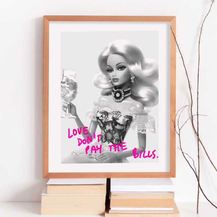 Trendy retro wall art, black and white print, funny poster, preppy pink wall decor, dorm room decor girly girls room digital download