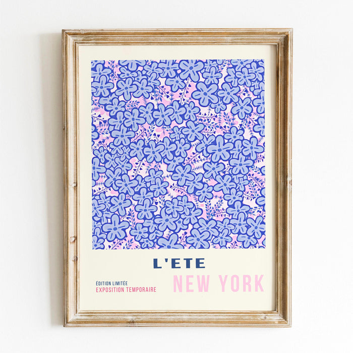 Pink blue abstract digital download, printable set of 3, 70s style poster, 60s flower print, orange pink decor, dork room wall art, orange