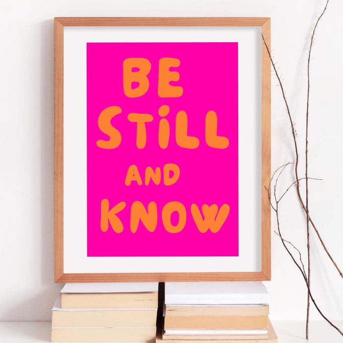 Modern christian art pink orange poster funky wall art, digital artwork,printable, girly affirmation room art trendy retro digital download
