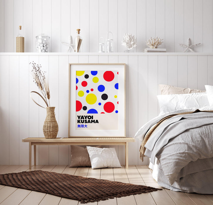 Yayoi kusama exhibition, kusama digital poster, yayoi kusama, yayoi kusama art print, printable poster, japanese art, infinity dot, abstract