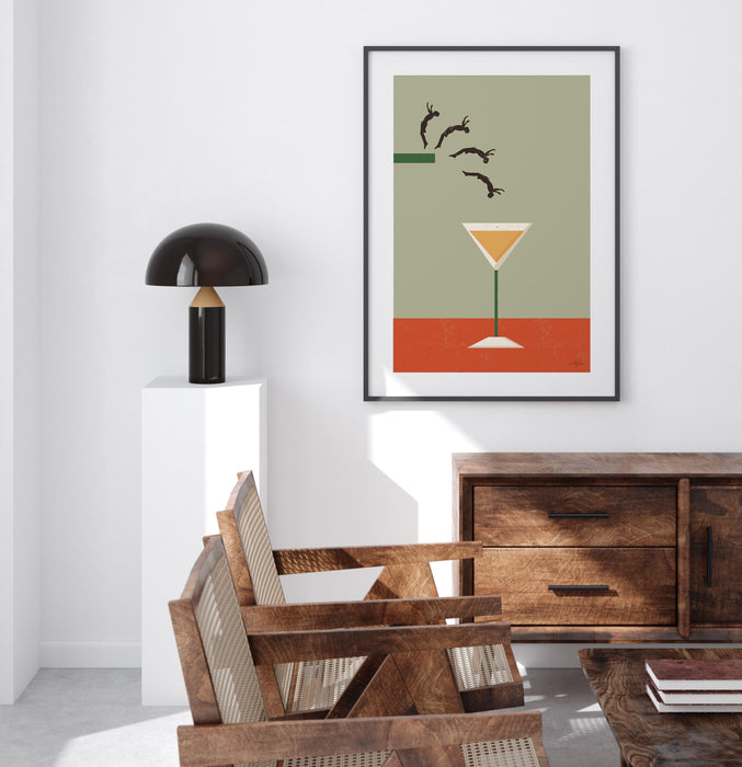 Vintage cocktail printable poster, vintage alcohol art, art deco poster, cocktail bar sign, basement bar decor, funny bar art
