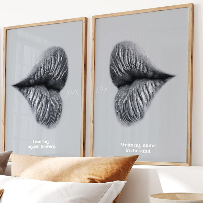 Trendy retro wall art, i can buy myself flowers print, retro trendy aesthetic print, black and white poster, trendy wall art, digital art