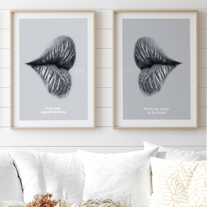 Trendy retro wall art, i can buy myself flowers print, retro trendy aesthetic print, black and white poster, trendy wall art, digital art