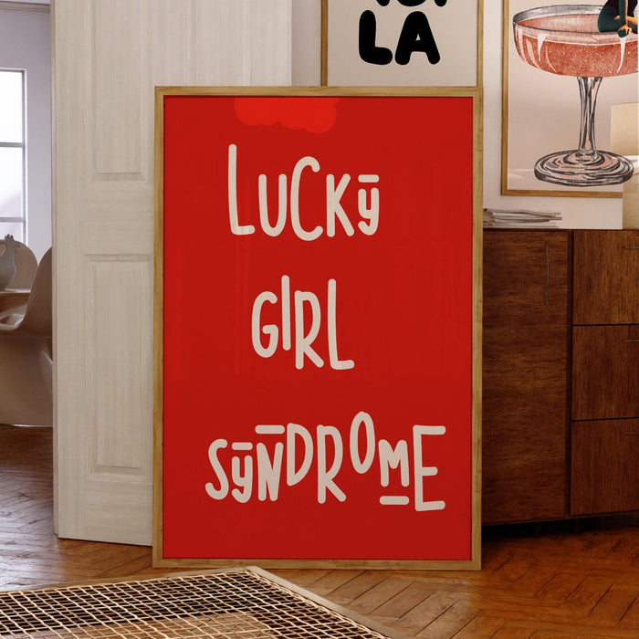 Trendy retro wall art set of 12,retro trendy aesthetic print,lucky you poster,red print,trendy wall art,funny art, minimalist, digital art