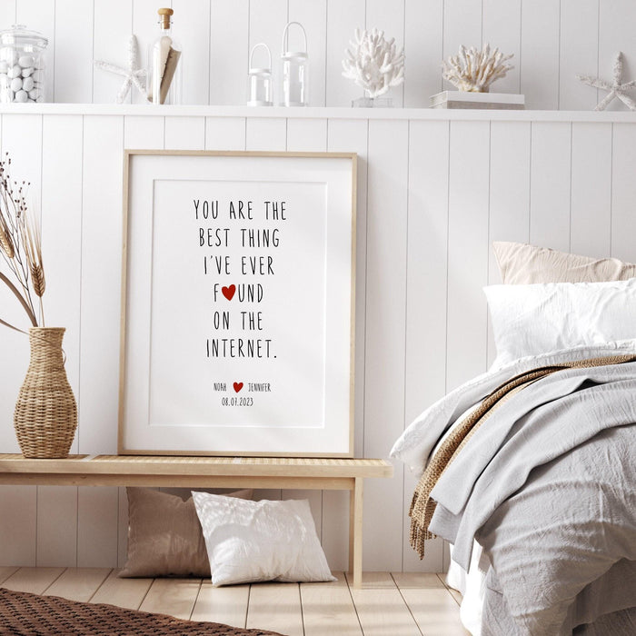 The best thing i've ever found on the internet personalized custom print, valentine gift for him trendy retro anniversary gift printable art