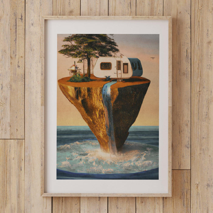 Rv gift for men, funny gift for camper, mountain art, happy camper, adventure wall art, farmhouse camper, freedom camping printable caravan