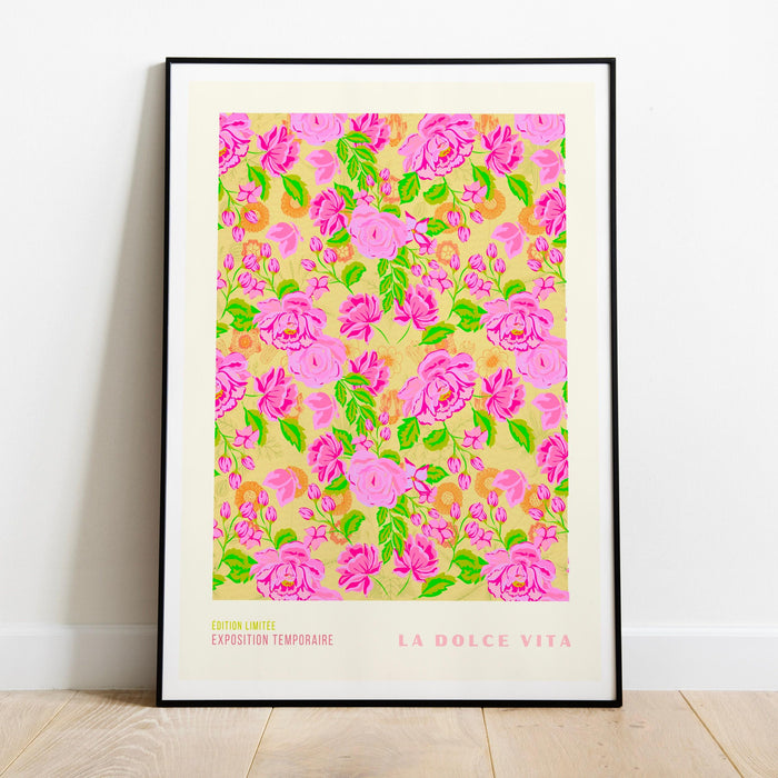 Pink green flower market digital download, 70s style poster, 60s flower print, green pink decor, dork room wall art, printable set of 3,