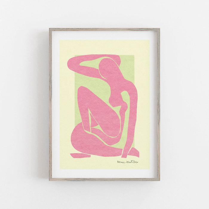 Matisse pink wall decor, pink wall decor, green wall decor, pink green wall art, matisse wall art, matisse print, pink green print, matisse