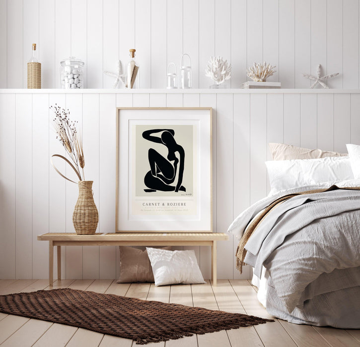 Matisse decor, matisse art print, matisse the cut outs, matisse black woman, matisse art decor, matisse, black and white print, digital art