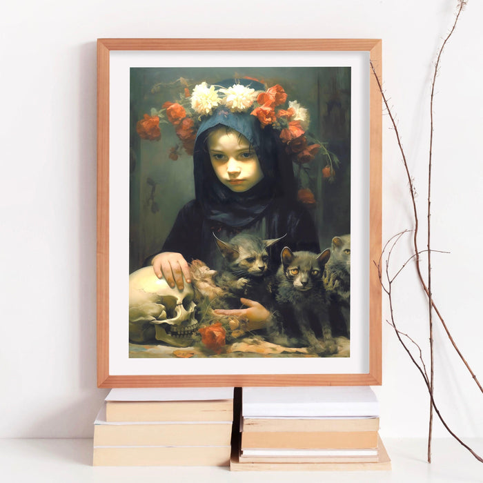 Halloween gallery wall set of 9 prints | halloween vintage aesthetic wall art | unique dark academia print | wall decor | digital download