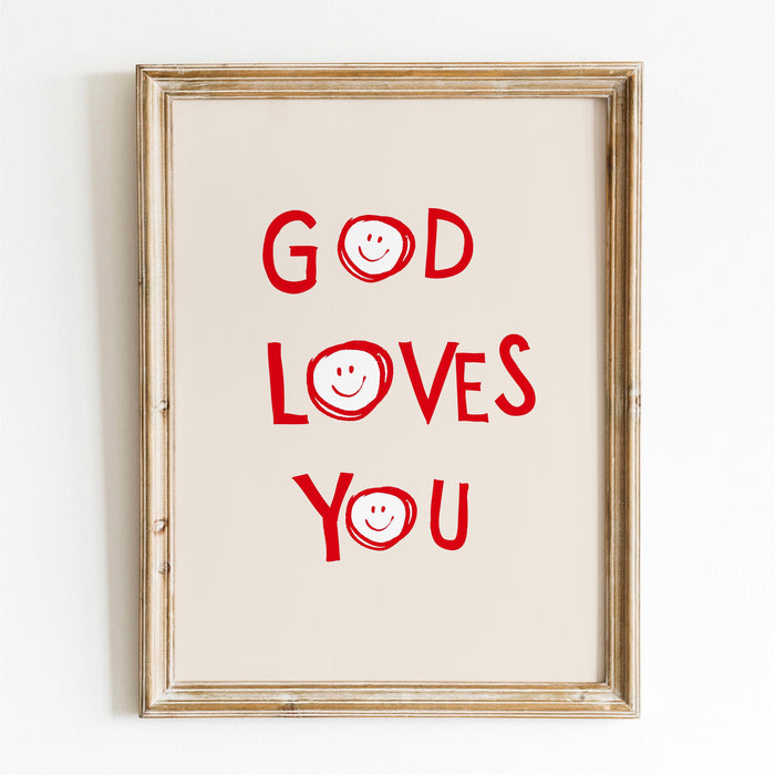 God loves you christian allies minimalist christian wall art psalm print christian poster god art trendy bible art digital download 1 print