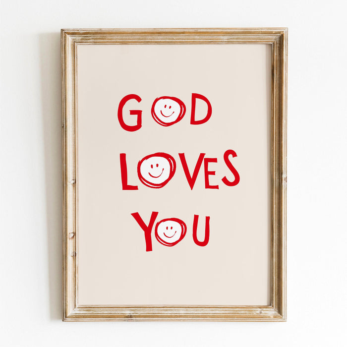 God loves you christian allies minimalist christian wall art psalm print christian poster god art trendy bible art digital download 1 print