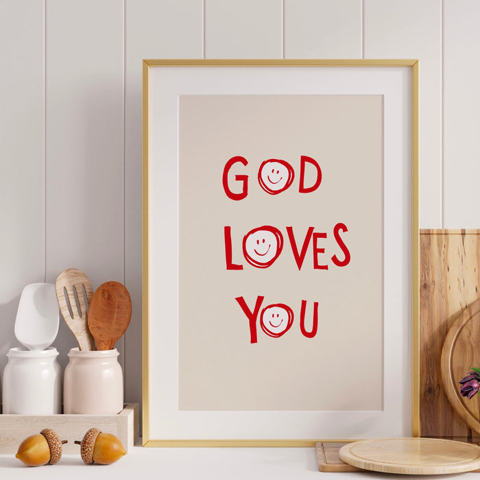 God loves you christian allies minimalist christian wall art psalm print christian poster god art trendy bible art digital download 1 print