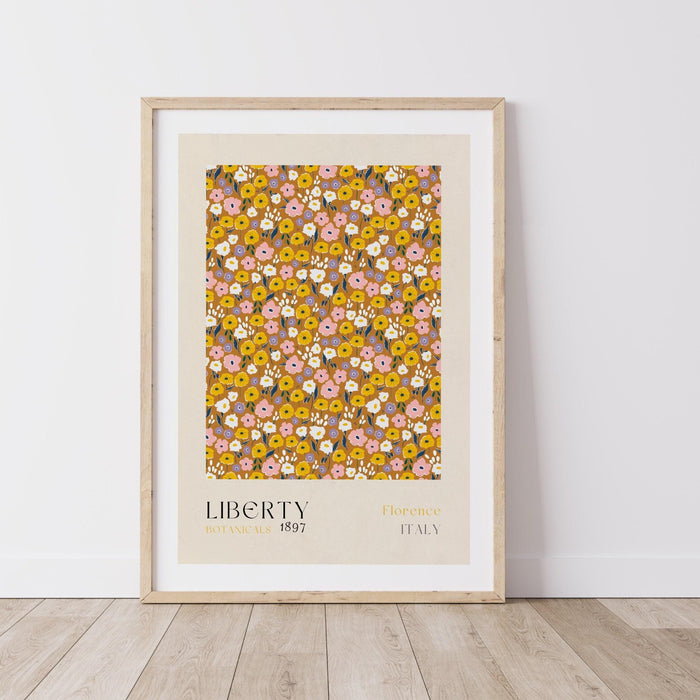 Gallery wall set, exhibition set of 6 prints, liberty print pattern, gallery wall art, museum poster, flower market print, digital download