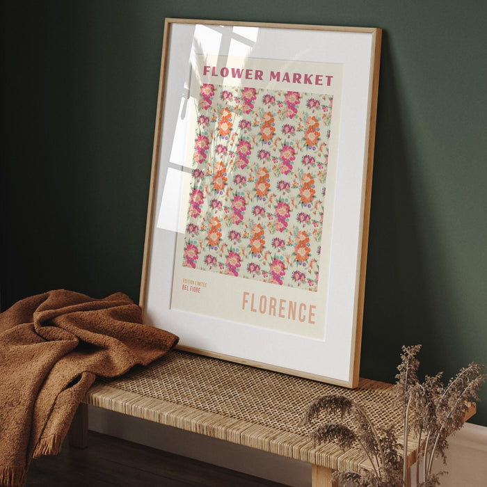 Flower market print, botanical wall art, floral drawing posters, florence wall art, florence print, digital download prints, flower market
