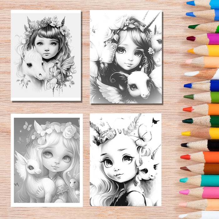 Fairy coloring book | printable coloring pages | 20 fantasy coloring sheets | instant download pdf. fantasy fairies coloring page printable