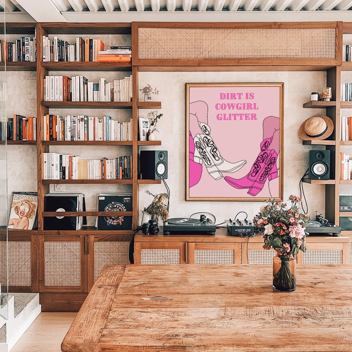 Cowgirl wall art | cute western decor | cowgirl boot print | preppy wall art digital download | cowgirl boots, cowgirl quote, preppy art