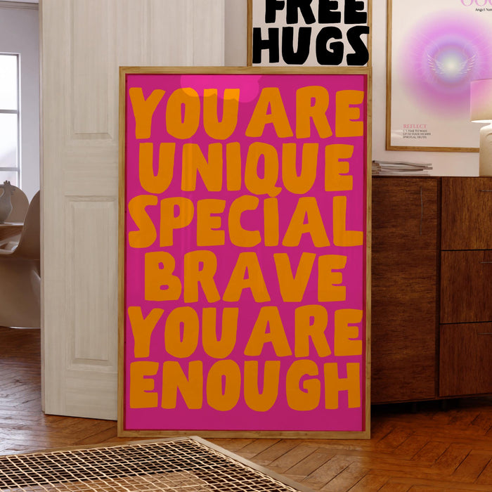 Maximalist Decor colorful funky 70s print  pink wall art, digital artwork,printable, girly dorm room art trendy retro digital download