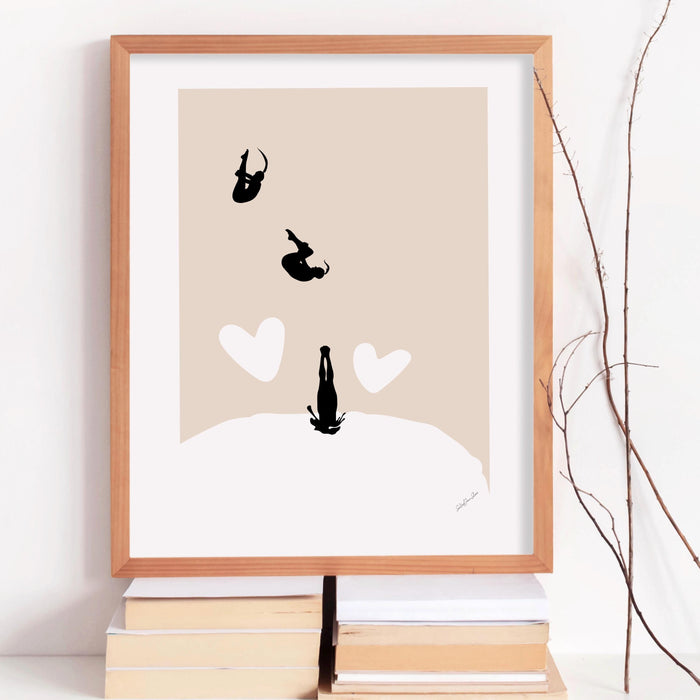 Coffee Print, Drink Poster, Modern Kitchen Decor, Retro Poster, Pop Art, Heart Kitchen Art, Exhibition Poster, Illustration, Coffee Lover