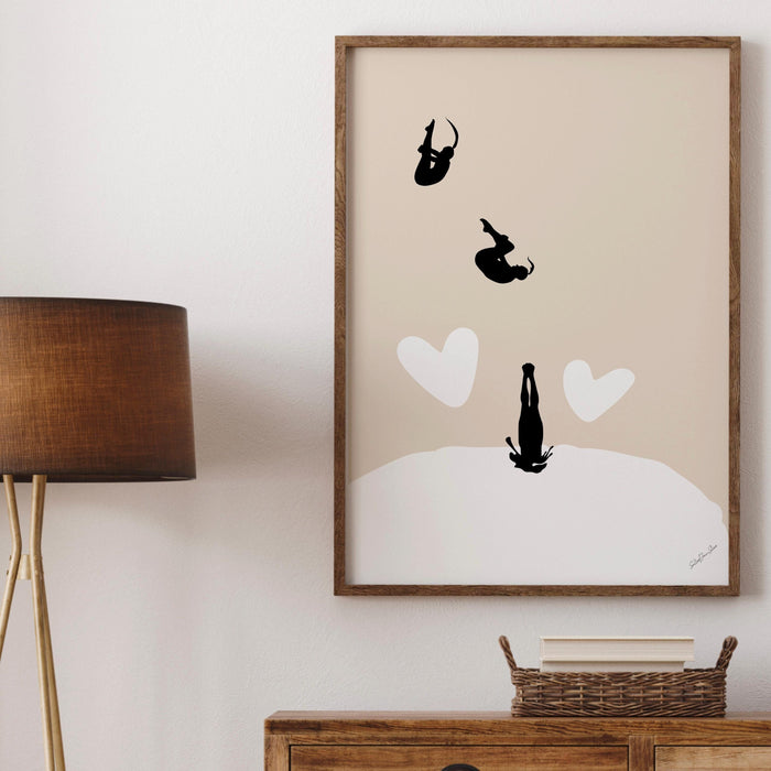 Coffee Print, Drink Poster, Modern Kitchen Decor, Retro Poster, Pop Art, Heart Kitchen Art, Exhibition Poster, Illustration, Coffee Lover