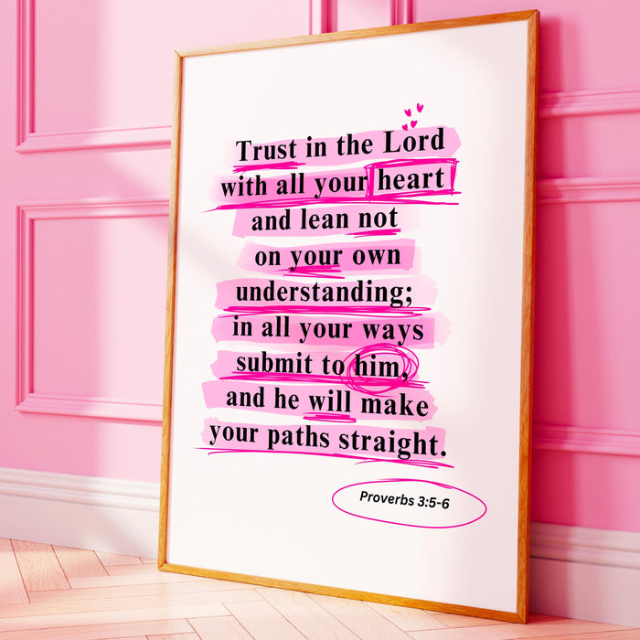 Trendy Modern Christian Art Proverbs God Wall Art Scripture Decor Pink Wallart Bible Verse Wall Art Spiritual Art Religious Digital Download