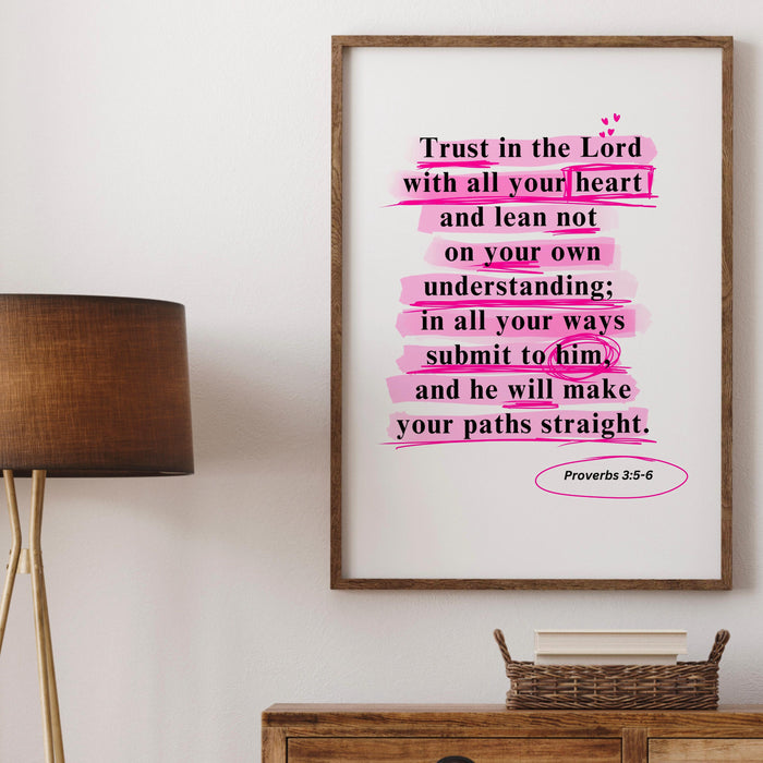 Trendy Modern Christian Art Proverbs God Wall Art Scripture Decor Pink Wallart Bible Verse Wall Art Spiritual Art Religious Digital Download