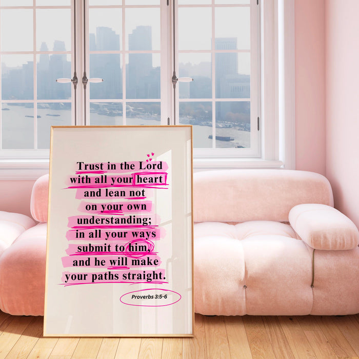 Trendy Modern Christian Art Proverbs God Wall Art Scripture Decor Pink Wallart Bible Verse Wall Art Spiritual Art Religious Digital Download