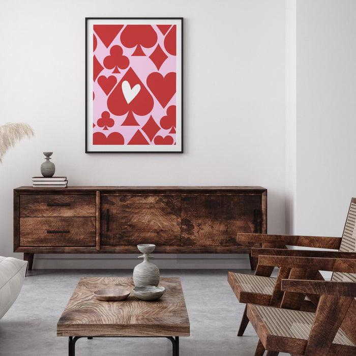 Trendy retro wall art, vintage aesthetic print, pink red poster, checker abstract poster, trendy wall art, funny art, digital, art deco art
