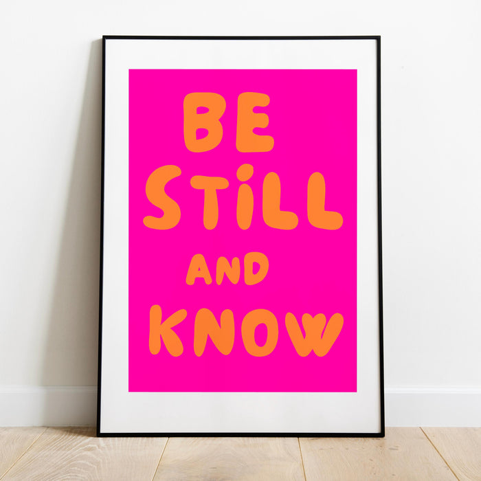 Modern christian art pink orange poster funky wall art, digital artwork,printable, girly affirmation room art trendy retro digital download