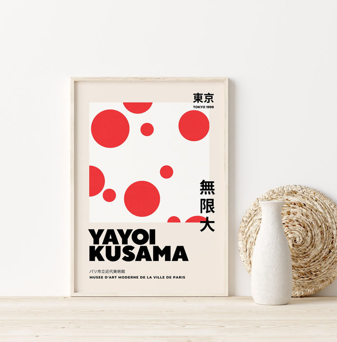 Yayoi kusama exhibition, kusama digital poster, yayoi kusama print, yayoi kusama art print, printable poster, japanese art,digital download