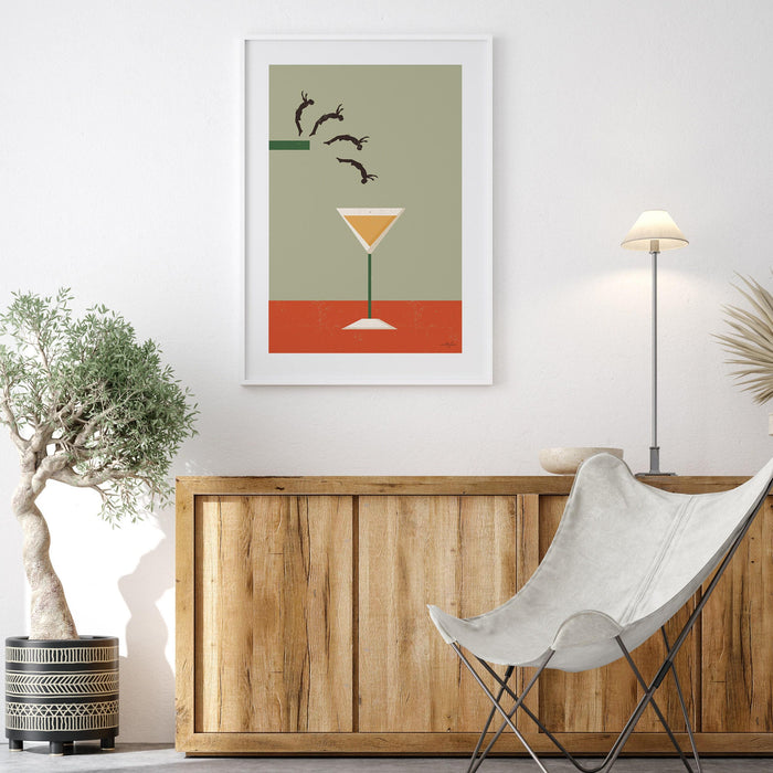 Vintage cocktail printable poster, vintage alcohol art, art deco poster, cocktail bar sign, basement bar decor, funny bar art