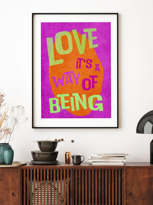 Trendy retro wall art | retro trendy aesthetic print | pink poster | trendy art | typographic wall art | maximalist vivid printable download