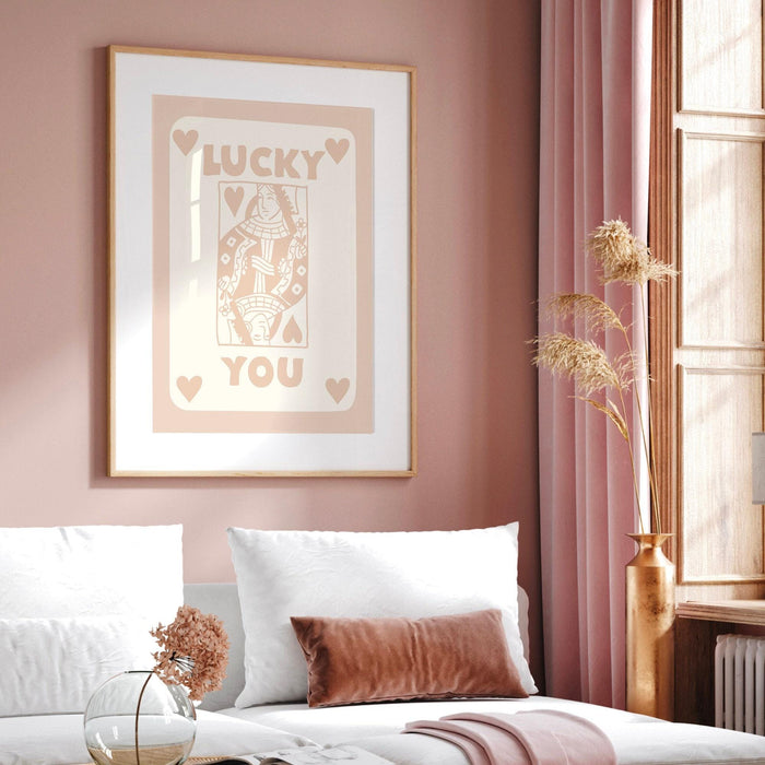 Trendy retro wall art set of 9, retro trendy aesthetic print,lucky you poster,beige print,trendy wall art,funny art, minimalist, digital art