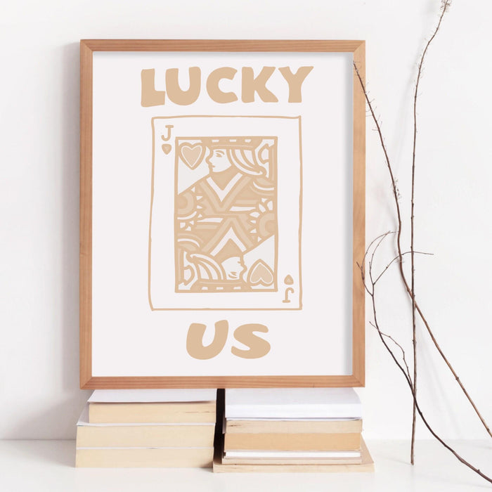 Trendy retro wall art set of 3,retro trendy aesthetic print,lucky you poster,beige print,trendy wall art,funny art, minimalist, digital art