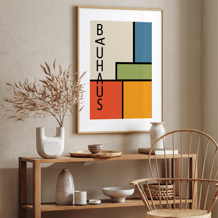 Trend retro digital download, bauhaus exhibition poster, large wall art, apartment decor, contemporary designs, vintage home decor,